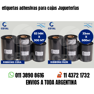 etiquetas adhesivas para cajas Jugueterías