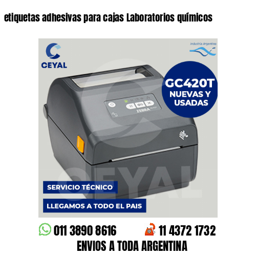 etiquetas adhesivas para cajas Laboratorios químicos