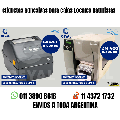 etiquetas adhesivas para cajas Locales Naturistas