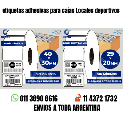etiquetas adhesivas para cajas Locales deportivos