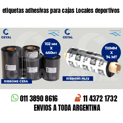etiquetas adhesivas para cajas Locales deportivos
