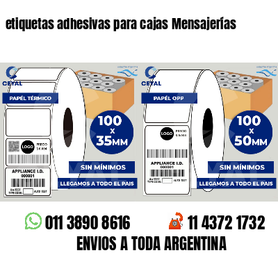 etiquetas adhesivas para cajas Mensajerías