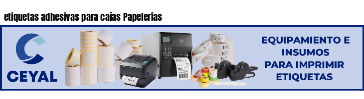 etiquetas adhesivas para cajas Papelerías