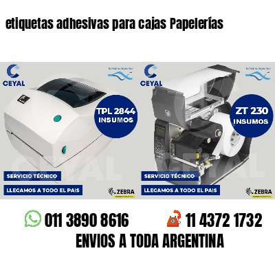 etiquetas adhesivas para cajas Papelerías