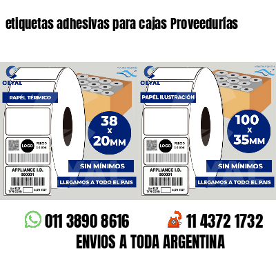 etiquetas adhesivas para cajas Proveedurías