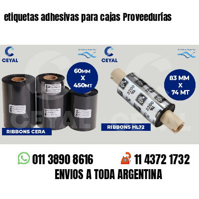 etiquetas adhesivas para cajas Proveedurías