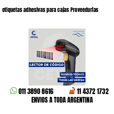 etiquetas adhesivas para cajas Proveedurías