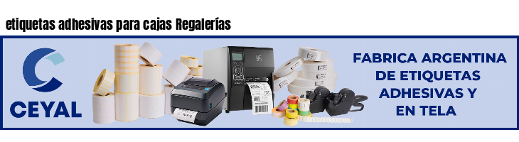 etiquetas adhesivas para cajas Regalerías