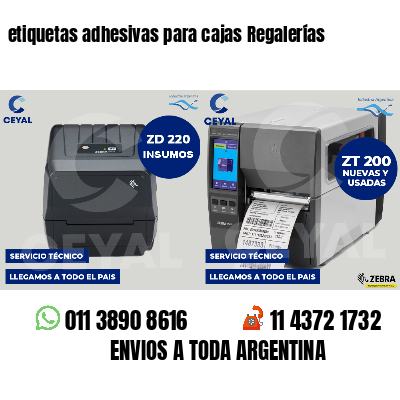etiquetas adhesivas para cajas Regalerías