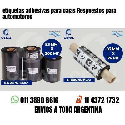 etiquetas adhesivas para cajas Respuestos para automotores
