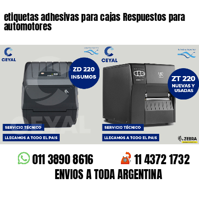 etiquetas adhesivas para cajas Respuestos para automotores
