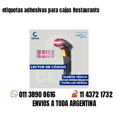 etiquetas adhesivas para cajas Restaurants