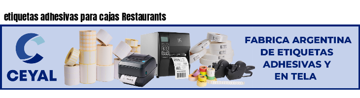 etiquetas adhesivas para cajas Restaurants
