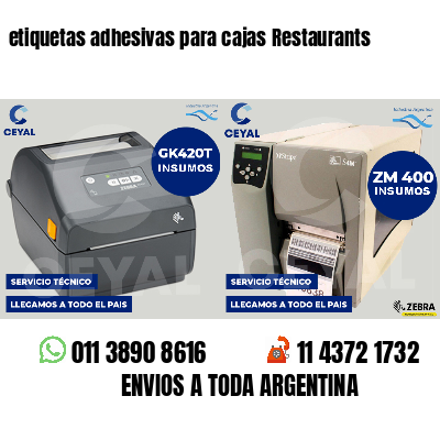 etiquetas adhesivas para cajas Restaurants