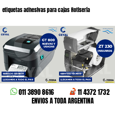 etiquetas adhesivas para cajas Rotisería