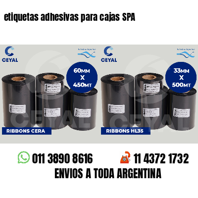 etiquetas adhesivas para cajas SPA