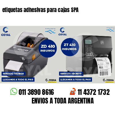 etiquetas adhesivas para cajas SPA