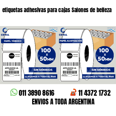 etiquetas adhesivas para cajas Salones de belleza