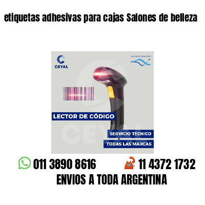 etiquetas adhesivas para cajas Salones de belleza