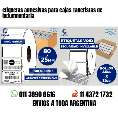 etiquetas adhesivas para cajas Talleristas de indumnentaria