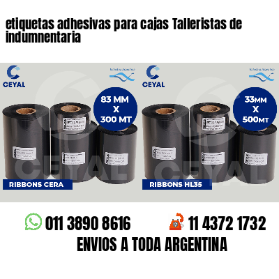 etiquetas adhesivas para cajas Talleristas de indumnentaria