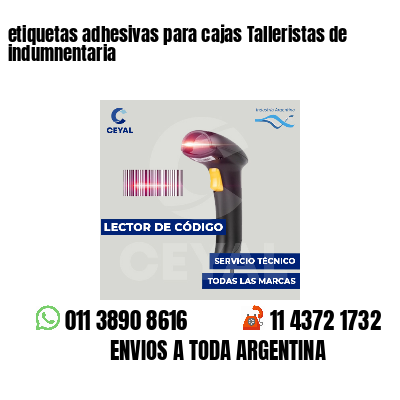 etiquetas adhesivas para cajas Talleristas de indumnentaria