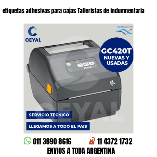 etiquetas adhesivas para cajas Talleristas de indumnentaria