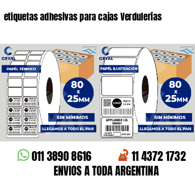 etiquetas adhesivas para cajas Verdulerías