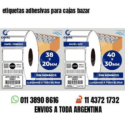 etiquetas adhesivas para cajas bazar