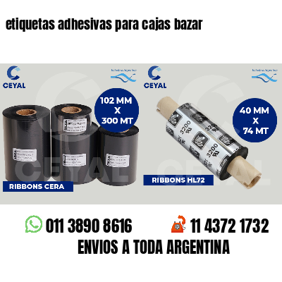 etiquetas adhesivas para cajas bazar