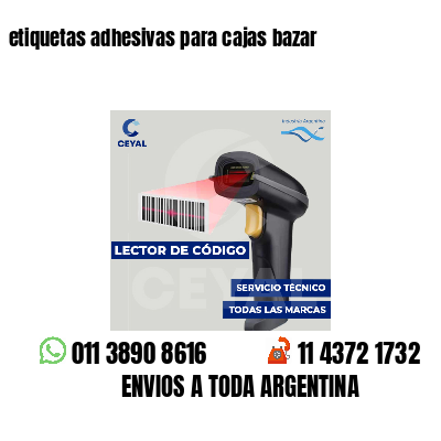 etiquetas adhesivas para cajas bazar