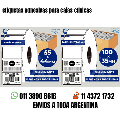 etiquetas adhesivas para cajas clinicas