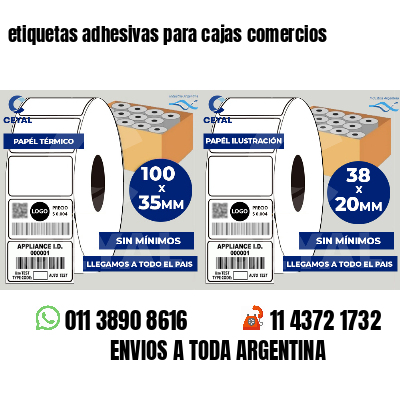 etiquetas adhesivas para cajas comercios