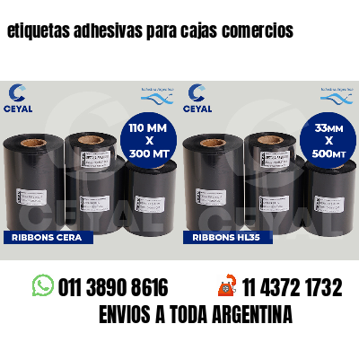 etiquetas adhesivas para cajas comercios