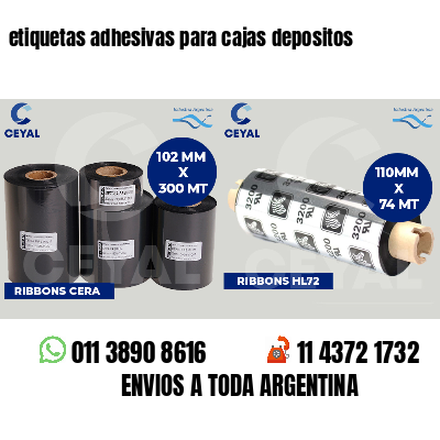etiquetas adhesivas para cajas depositos