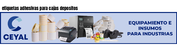 etiquetas adhesivas para cajas depositos