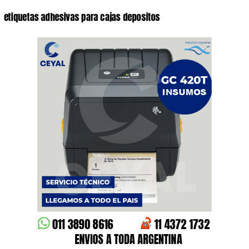 etiquetas adhesivas para cajas depositos