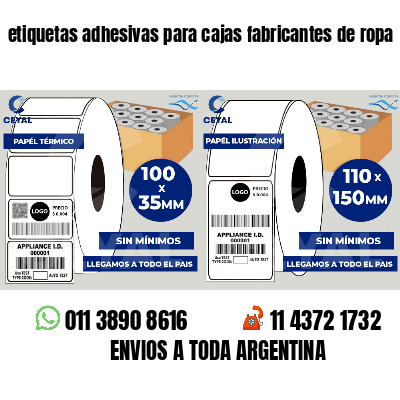 etiquetas adhesivas para cajas fabricantes de ropa