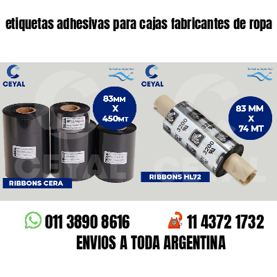 etiquetas adhesivas para cajas fabricantes de ropa