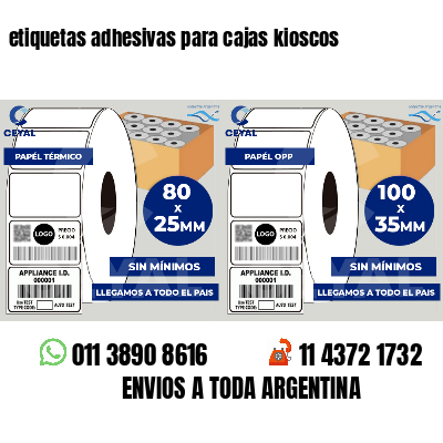 etiquetas adhesivas para cajas kioscos