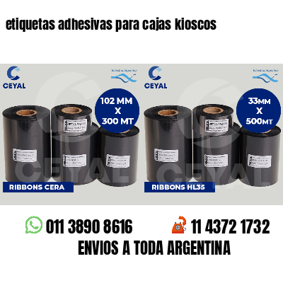etiquetas adhesivas para cajas kioscos