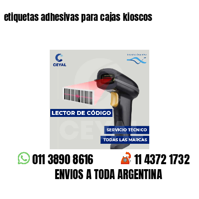 etiquetas adhesivas para cajas kioscos
