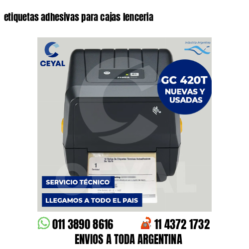 etiquetas adhesivas para cajas lenceria