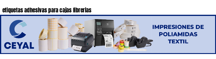 etiquetas adhesivas para cajas librerias