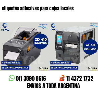 etiquetas adhesivas para cajas locales