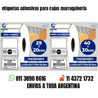 etiquetas adhesivas para cajas marroquinería