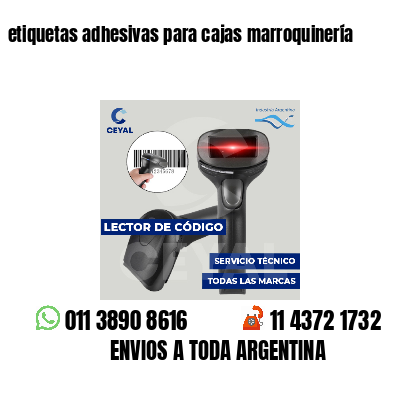 etiquetas adhesivas para cajas marroquinería