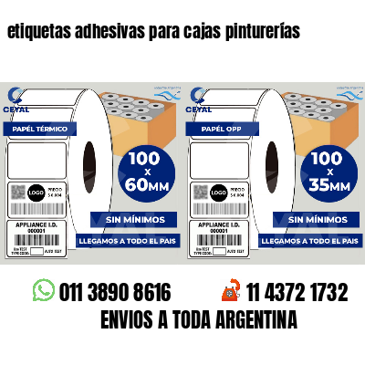 etiquetas adhesivas para cajas pinturerías