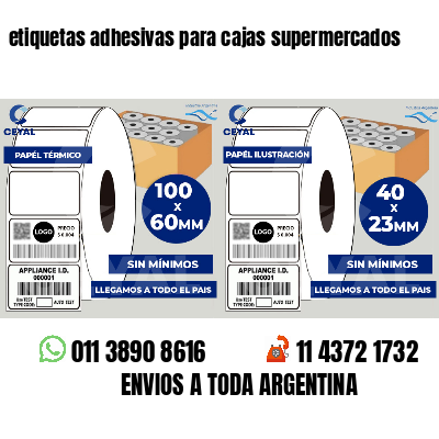 etiquetas adhesivas para cajas supermercados