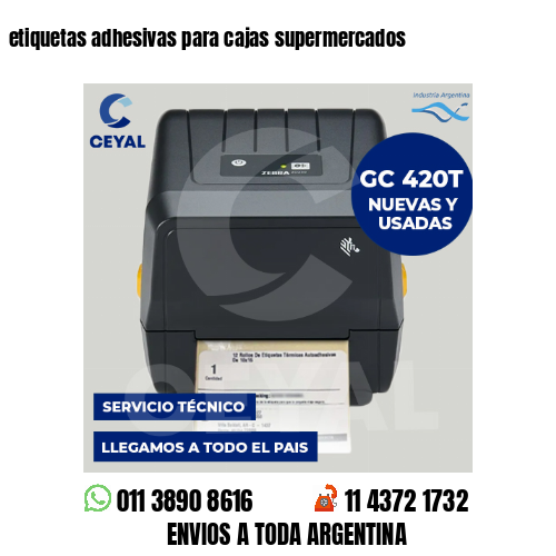 etiquetas adhesivas para cajas supermercados
